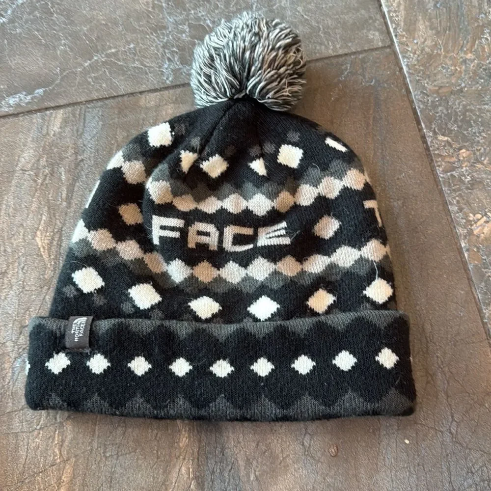 The North Face Kids' Monochrome Pom Beanie Hat